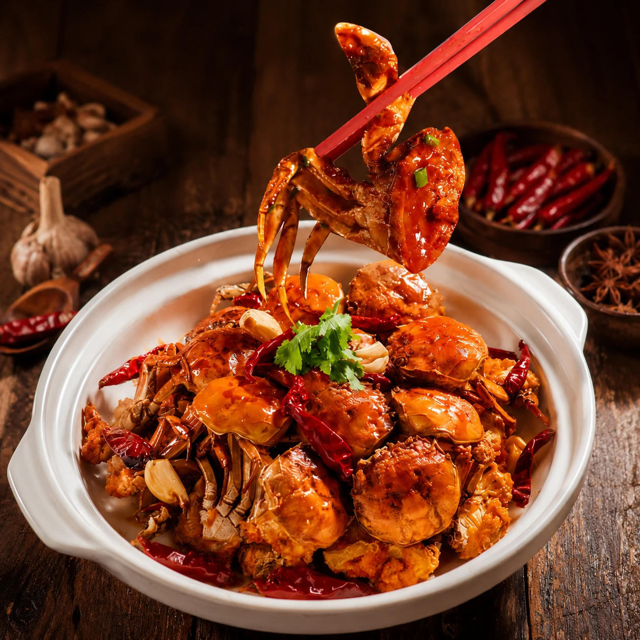 Cangrejo picante aromático